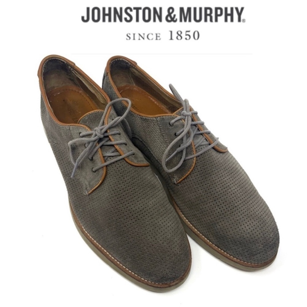 𝅺JOHNSTON & Murphy Gray lace up loafers